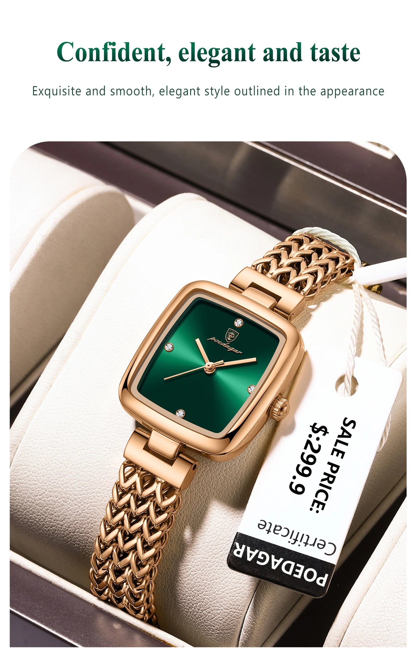 Zawra Luxury Square Watch