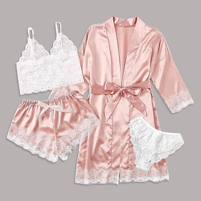 Hanan Four Piece Sleepwear Set