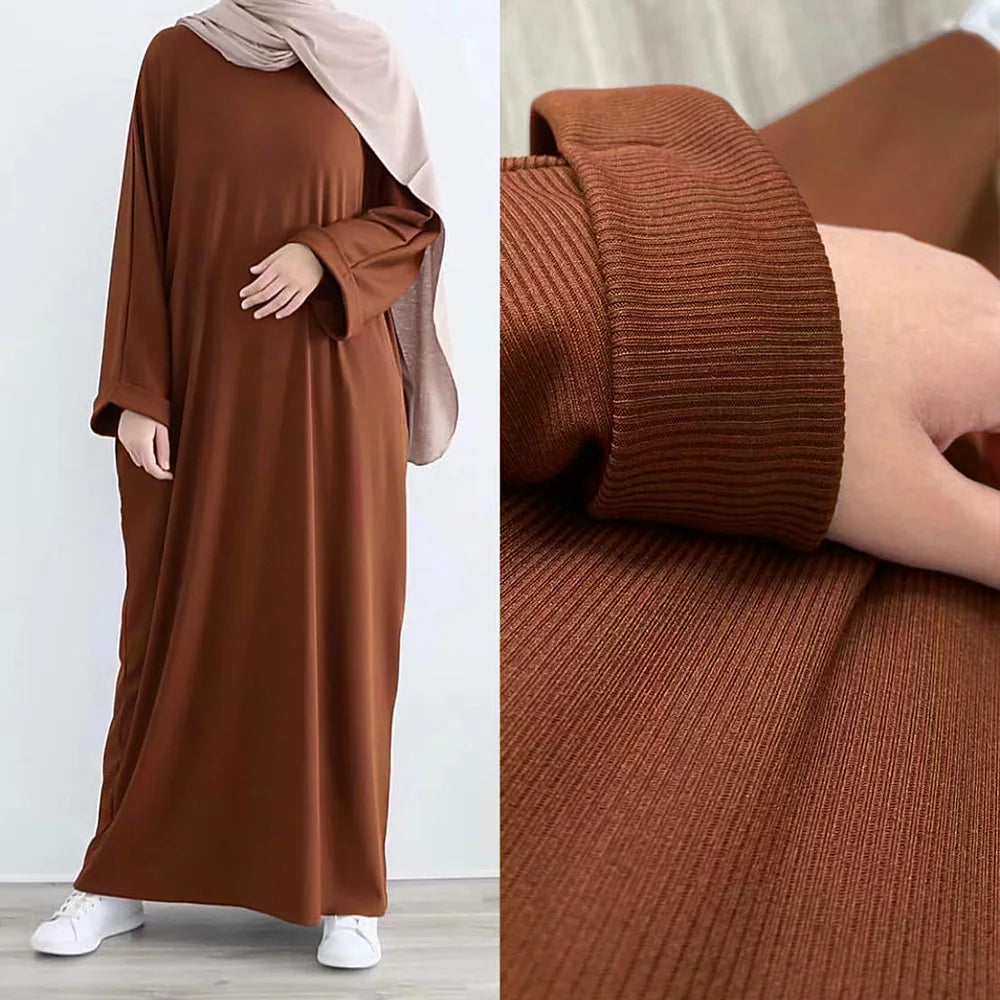 Nouf Rib Knit Abaya