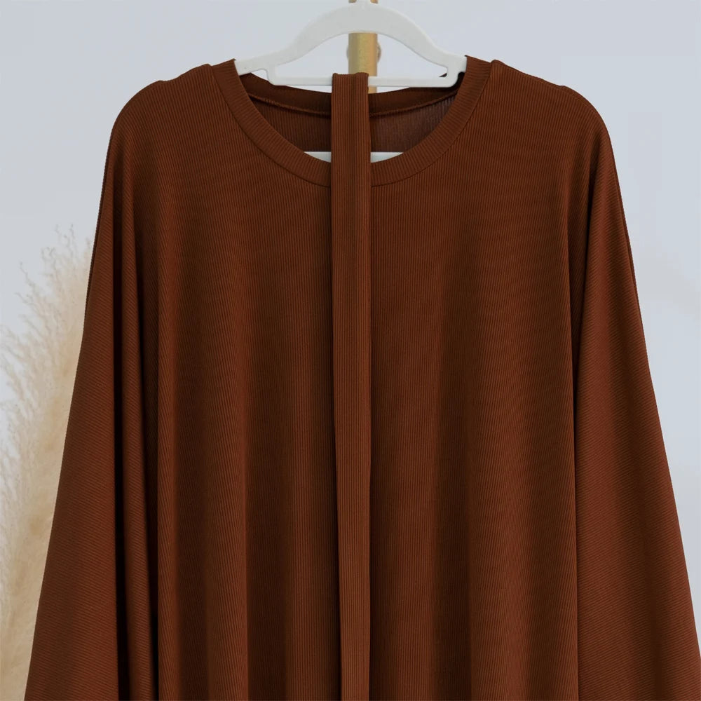Nouf Rib Knit Abaya