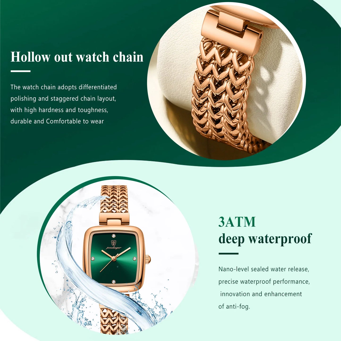 Zawra Luxury Square Watch