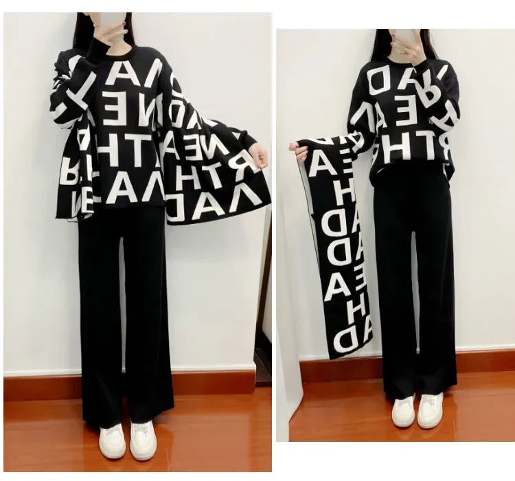 Seham Knitting 3Piece Set