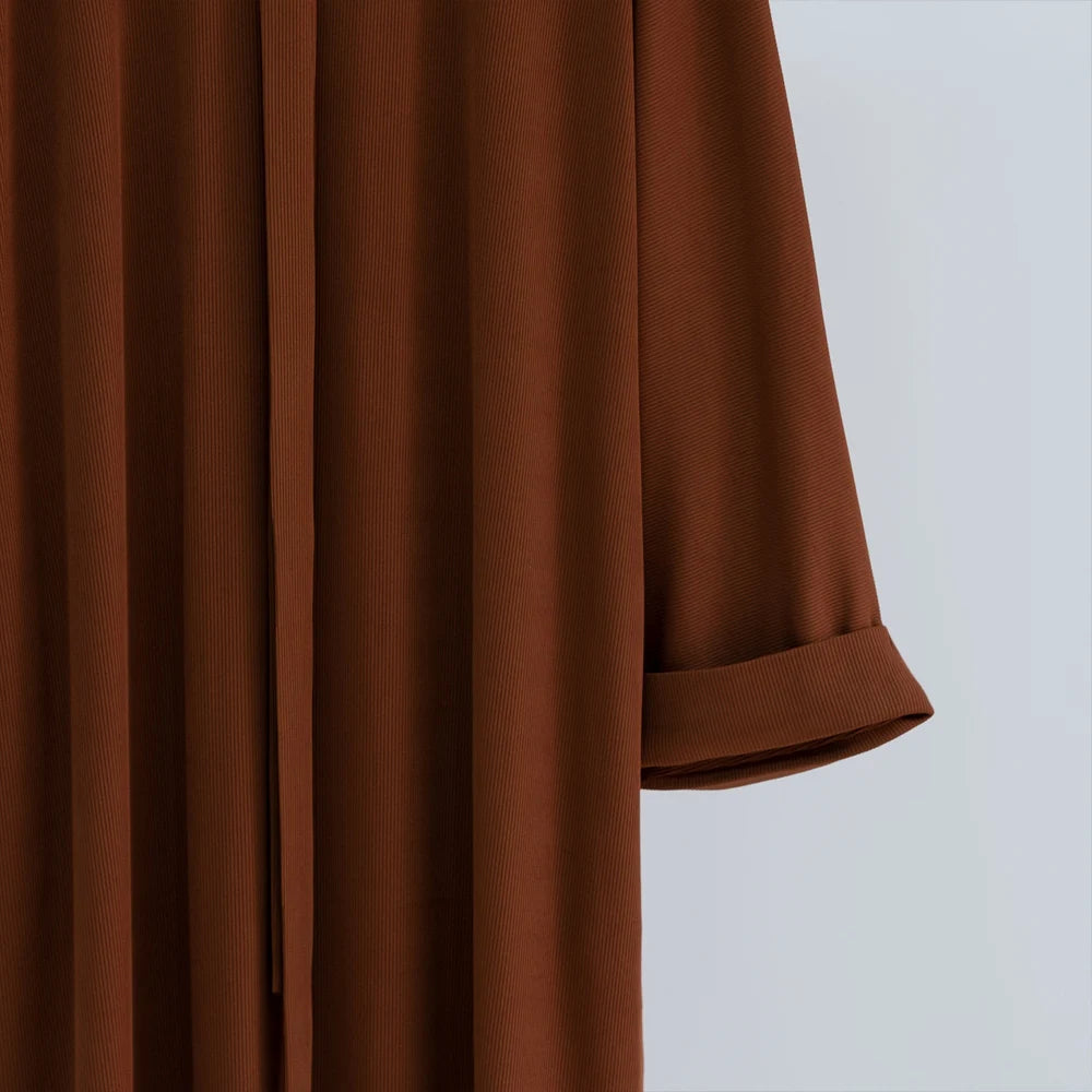 Nouf Rib Knit Abaya