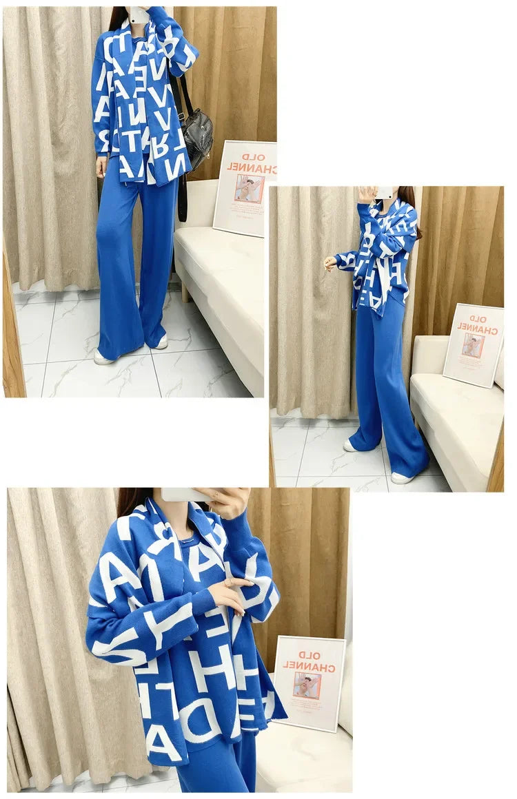 Seham Knitting 3Piece Set