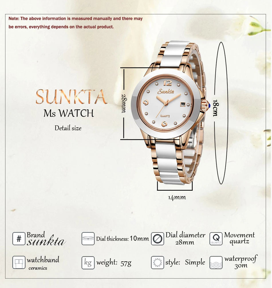 Lige Rose Gold Bracelet Watches