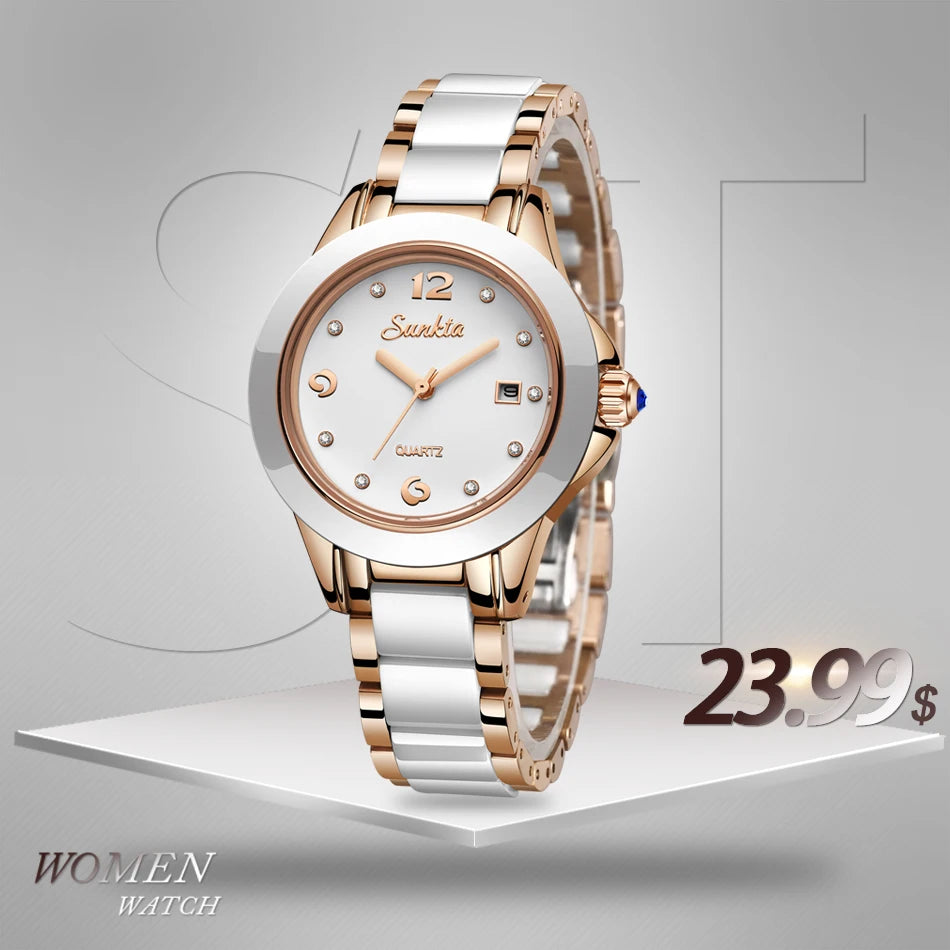 Lige Rose Gold Bracelet Watches