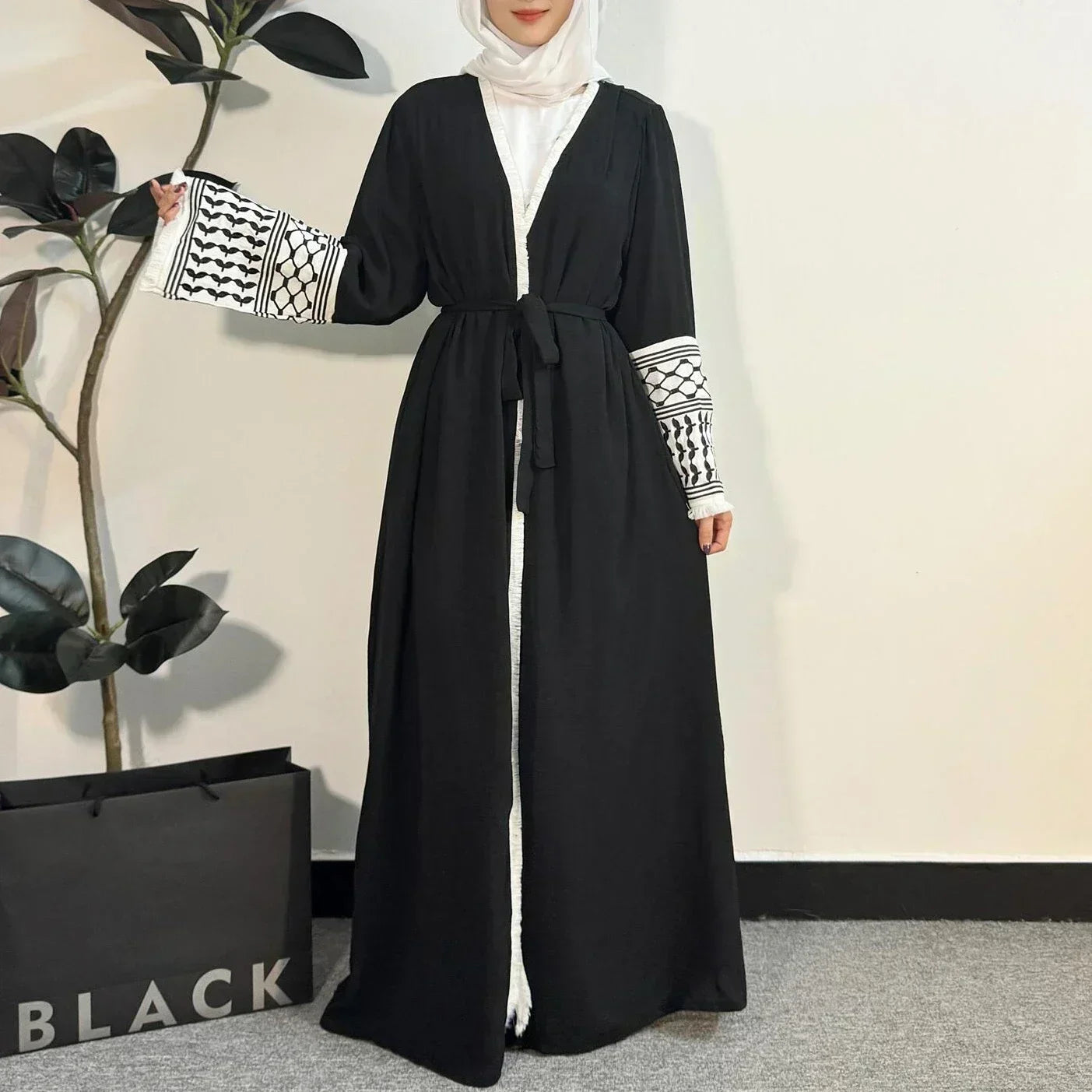 Ghaza Open Front Abaya