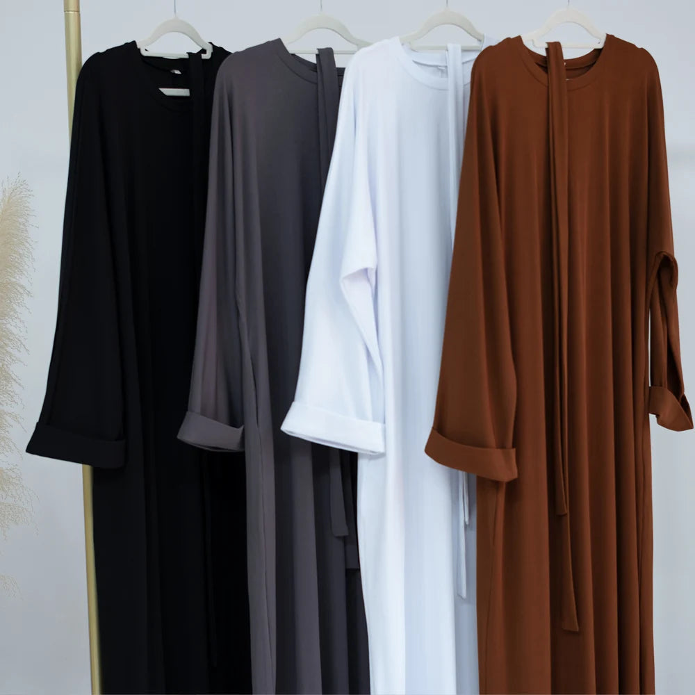 Nouf Rib Knit Abaya