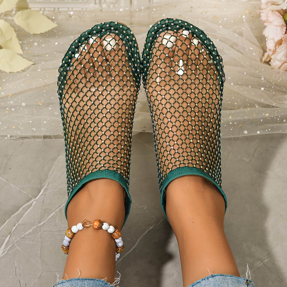 Devon Mesh Flat Sandals