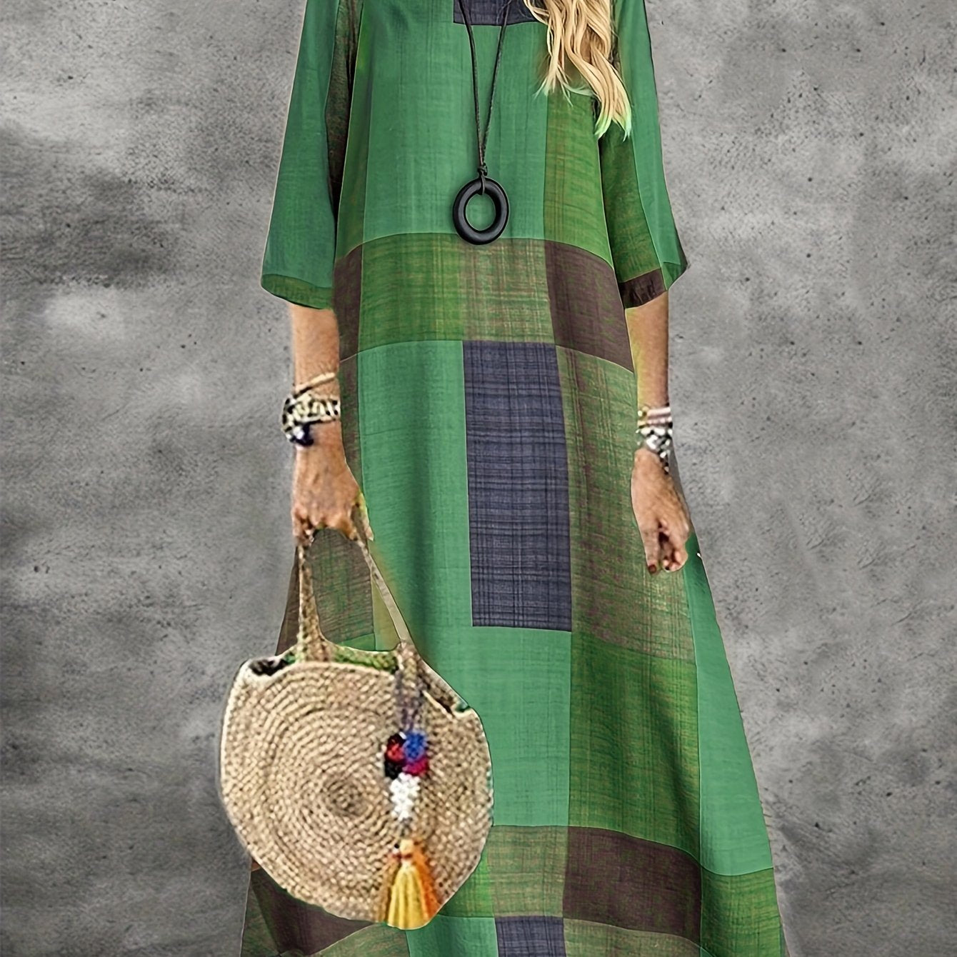 Nikoleta Vintage Print Maxi Dress