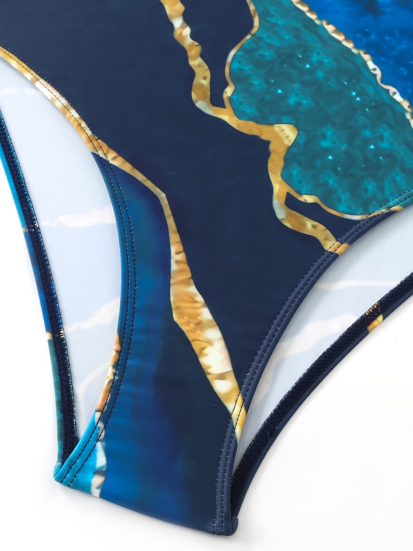 Henriette Marble Print 2 Piece Swimsuits