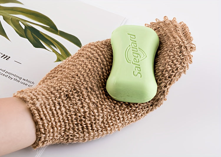 Natural Sisal Exfoliating Back Scrubber and Bath Glove Set