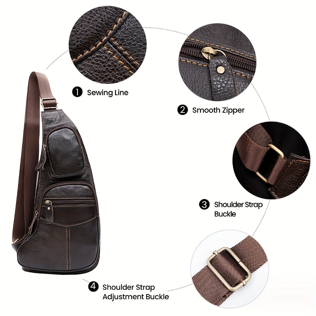 Vintage Genuine Leather Sling Bag