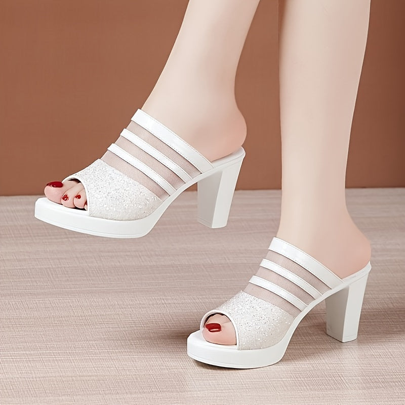 Olfat5 Glitter Sequins Sandals