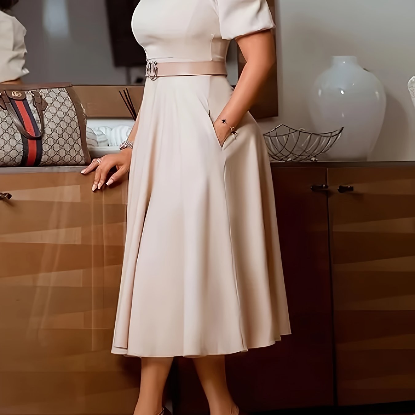 Chrysanthe Dress with Pocket