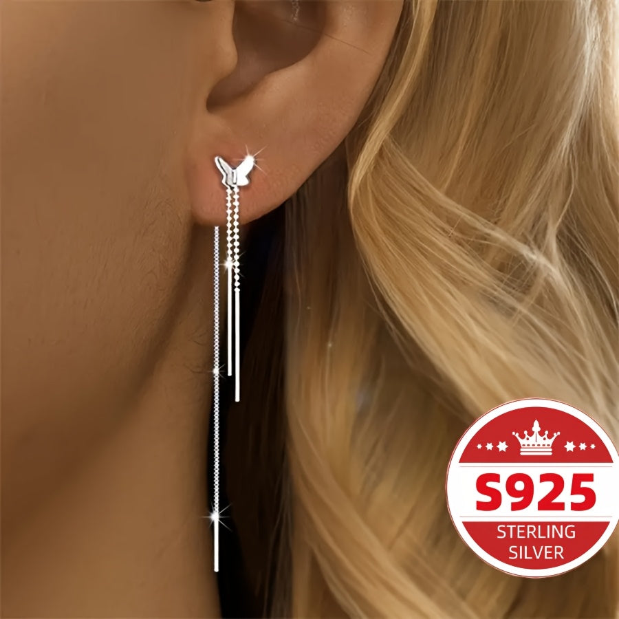 Faten3 butterfly tassel earrings