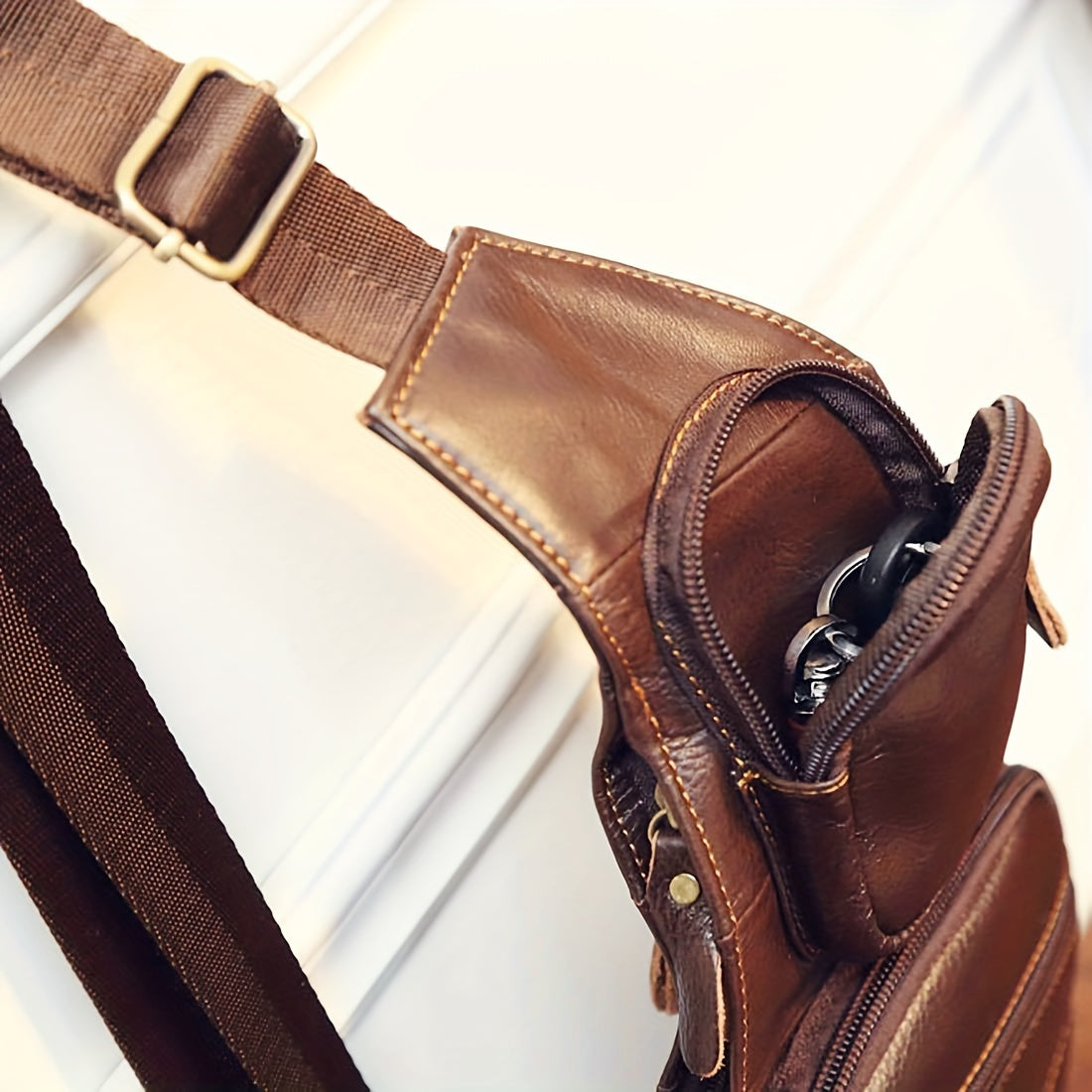 Vintage Genuine Leather Sling Bag