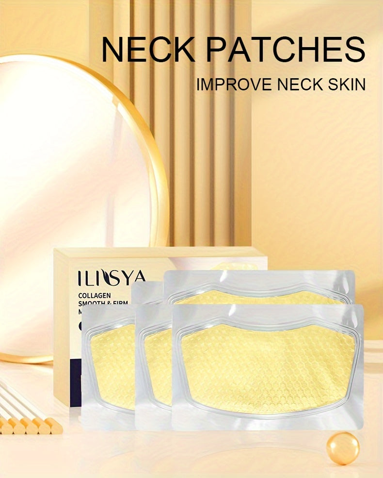 ILISYA 5pcs Golden Collagen Neck Mask