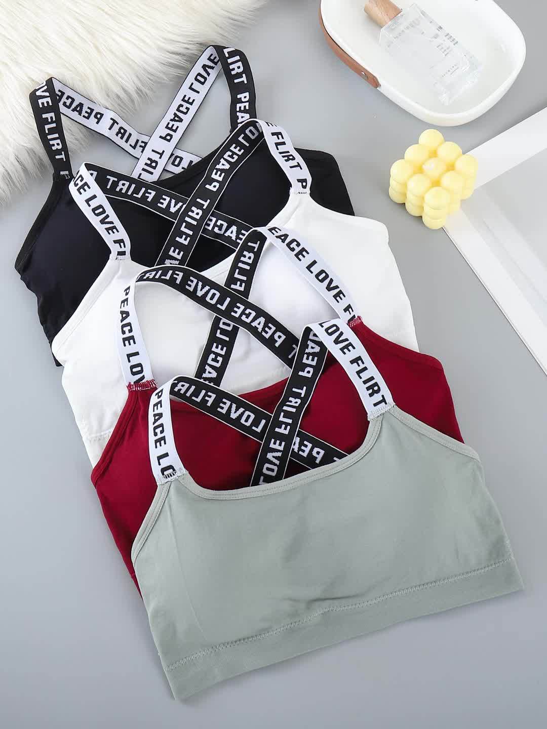Chichy2 Set of 4 Lettered Sports Bras