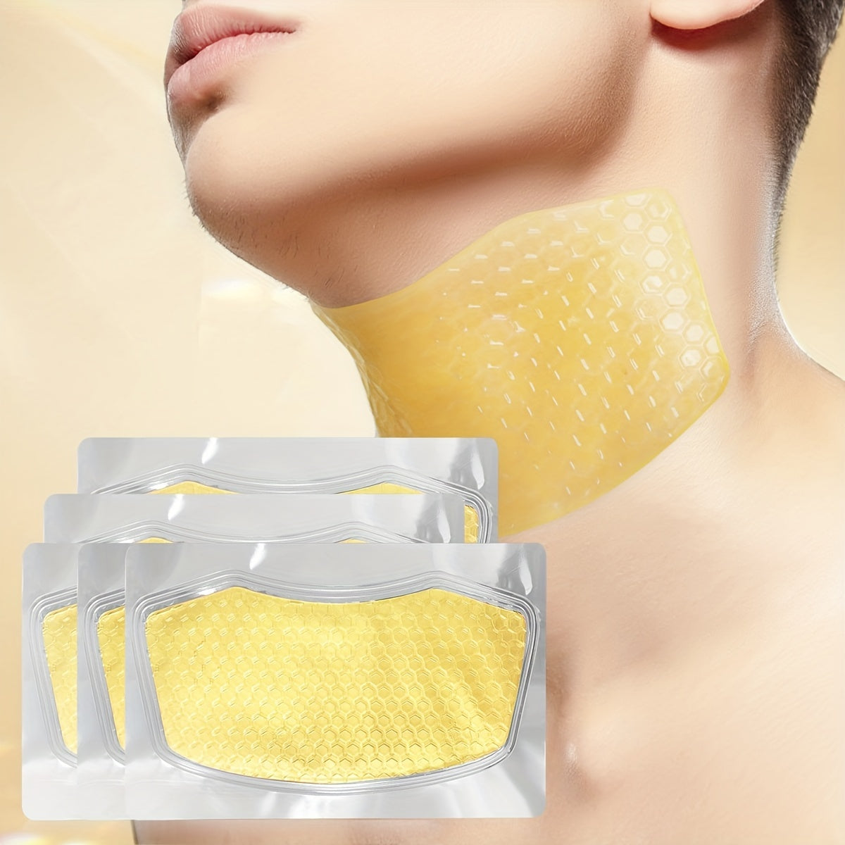 ILISYA 5pcs Golden Collagen Neck Mask