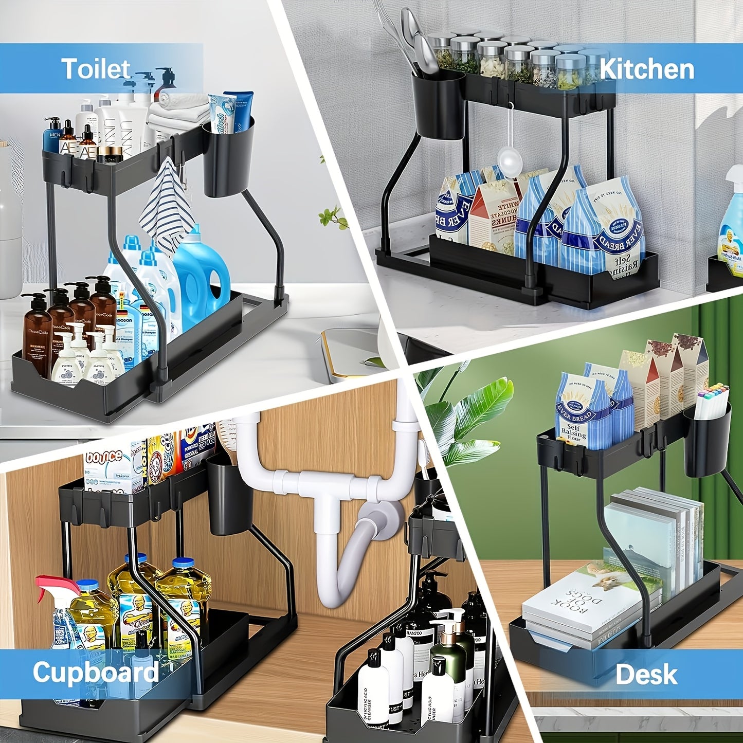 2-Tier Pull-Out Storage Organizer