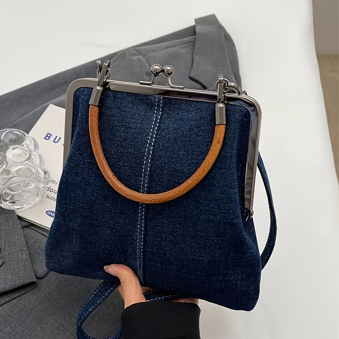 Kehlani Denim Crossbody Bag