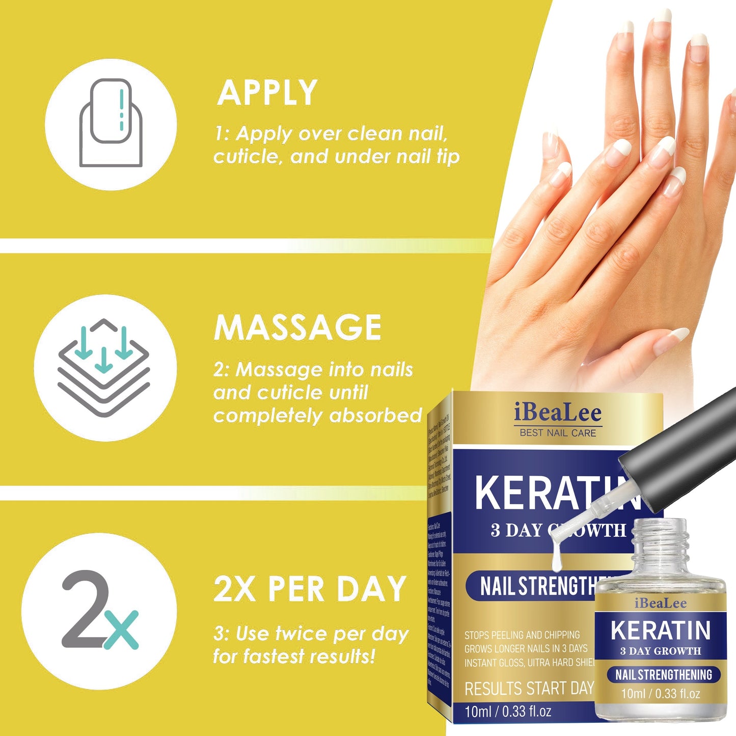 Keratin 3 Day Nail Growth enhancer
