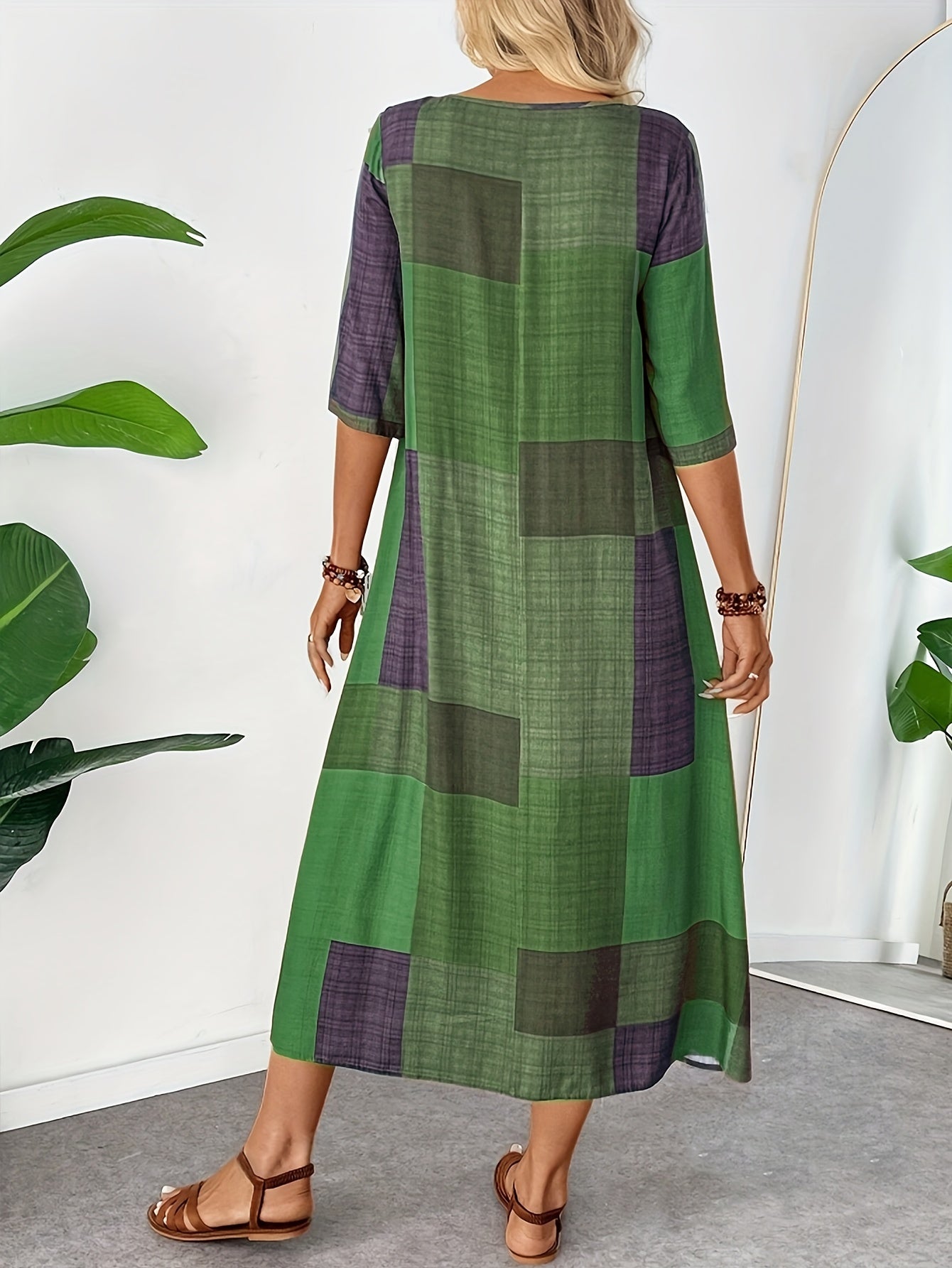 Nikoleta Vintage Print Maxi Dress