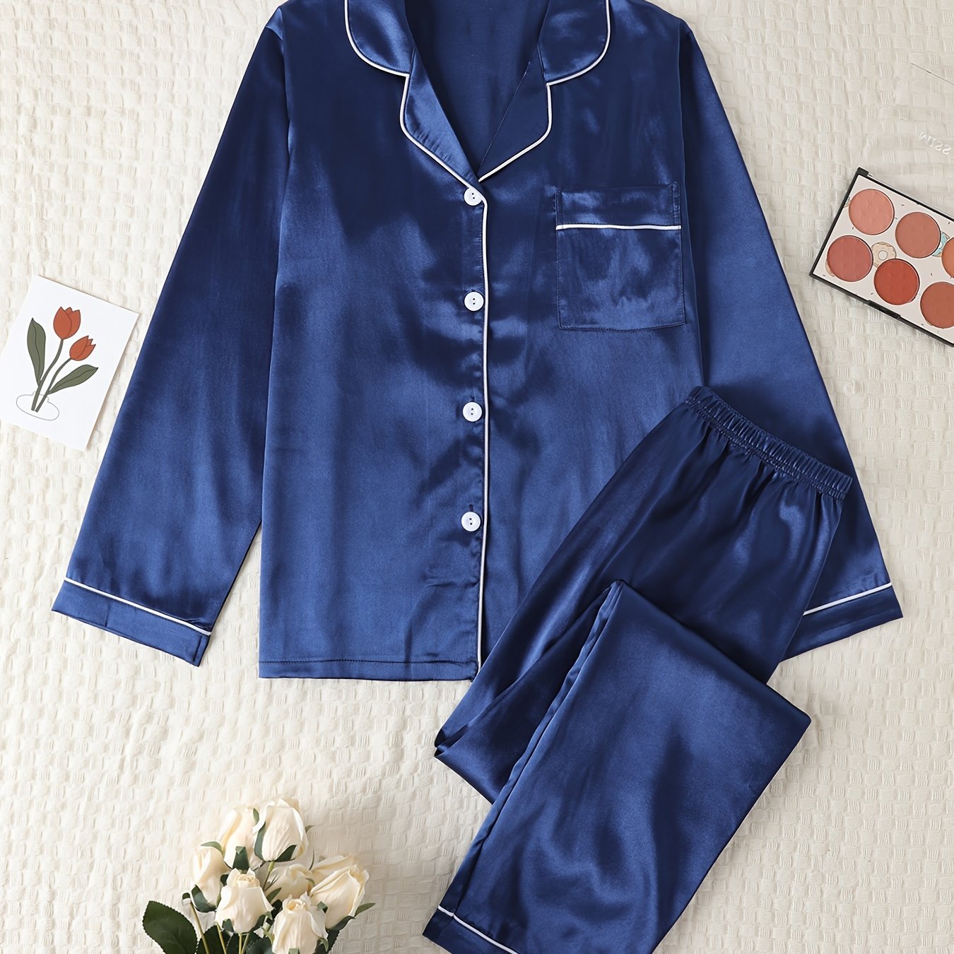 Honorine satin pajama set
