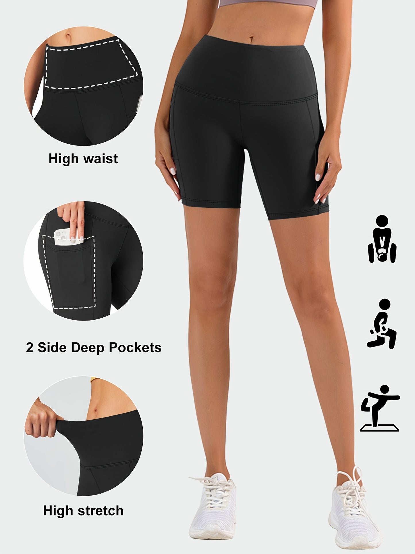 Spyridosa 4pcs Yoga Shorts