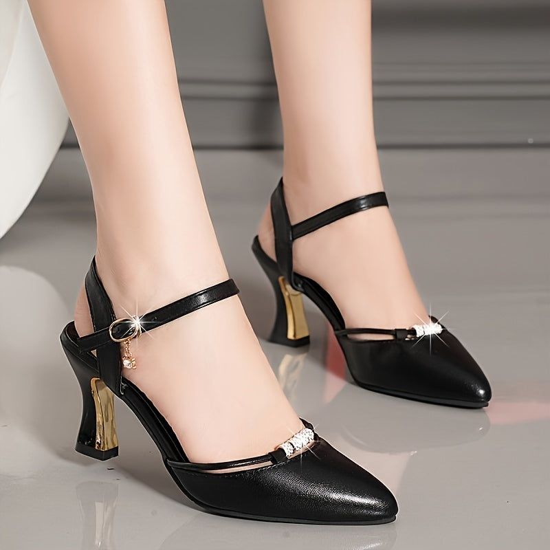 Atlanta Rhinestone Block Heels