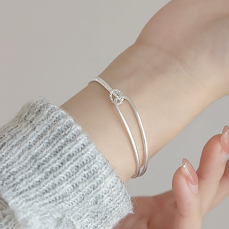 geometric collage bracelet