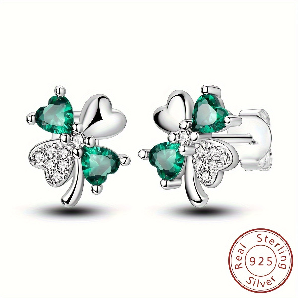 Fabienne Four-Leaf Clover Stud Earrings