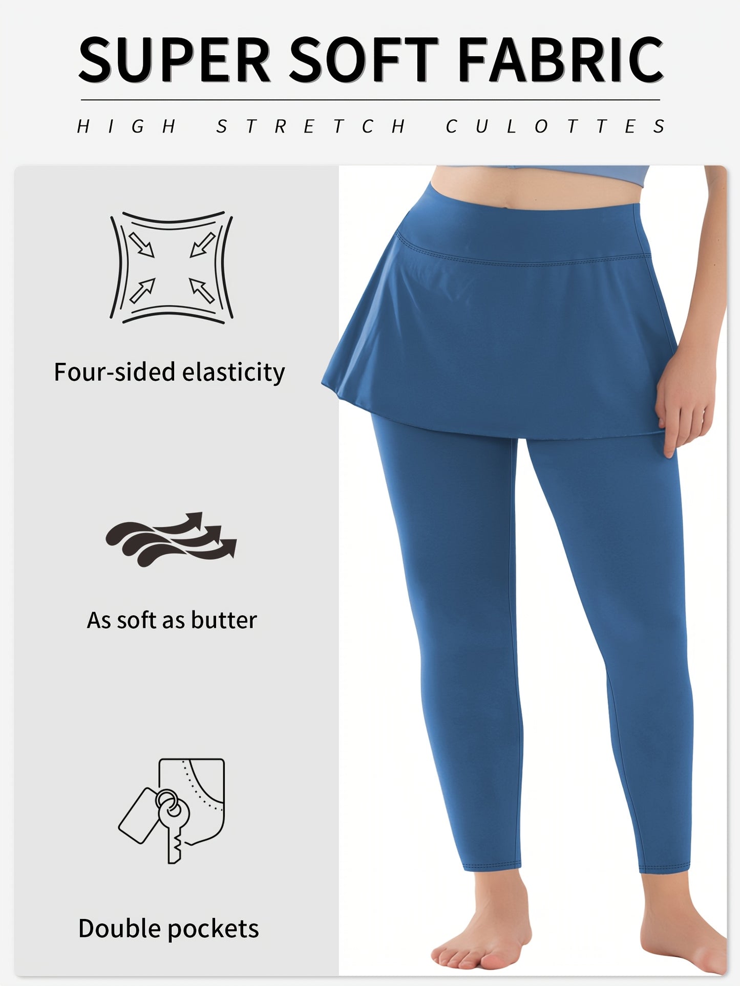 Thalia2 Skirted Running Yoga Leggings