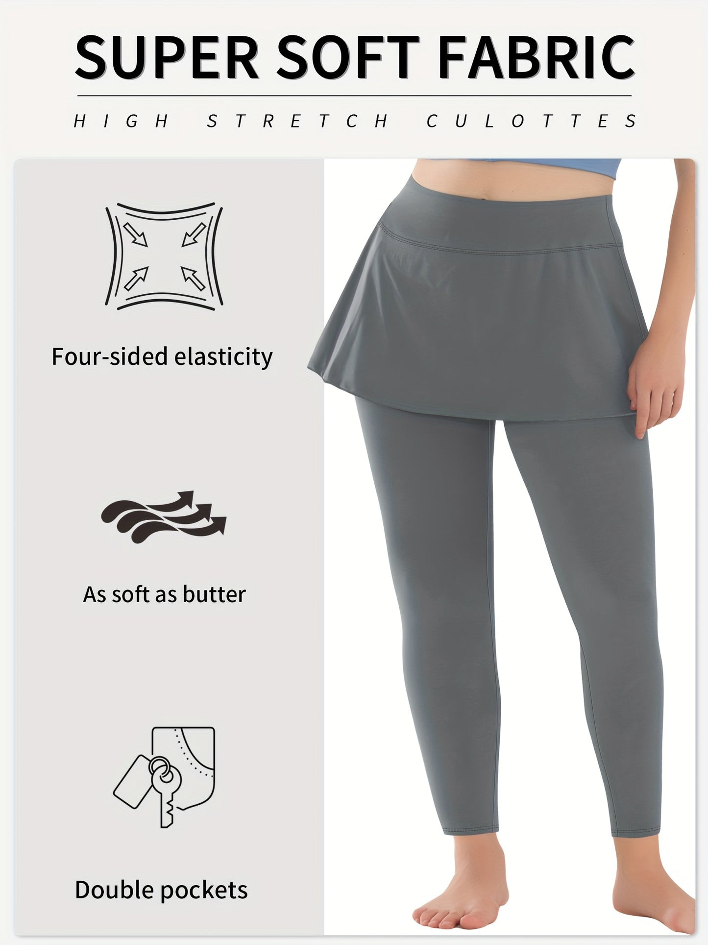 Thalia2 Skirted Running Yoga Leggings