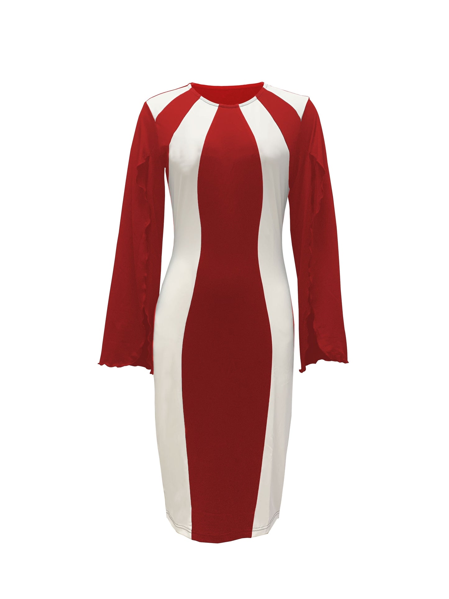 Kyriaki Bodycon Dress with Split Cuffs