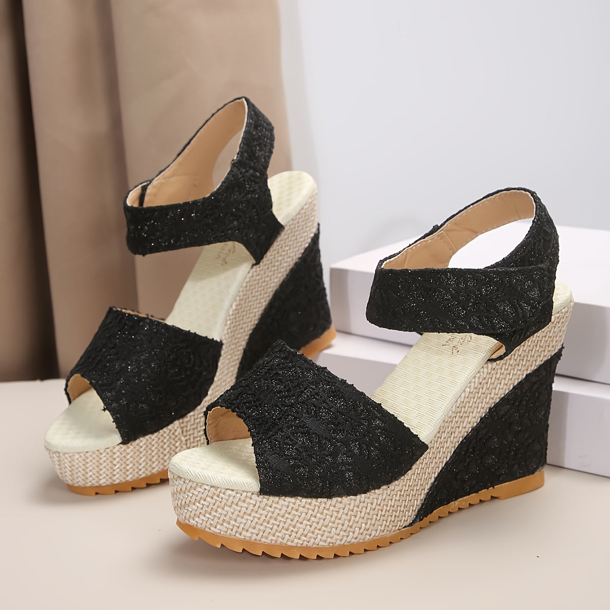 Nova Platform Wedge Sandals