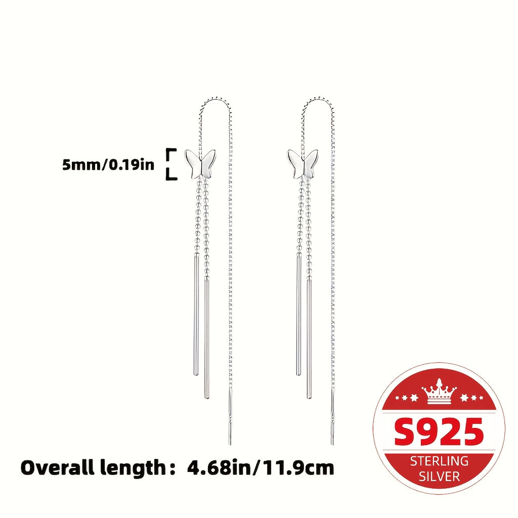 Faten3 butterfly tassel earrings