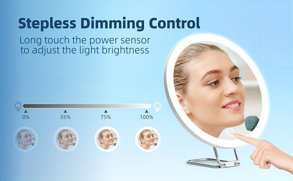 LED Lighted Miror Make up with 10X Magnification