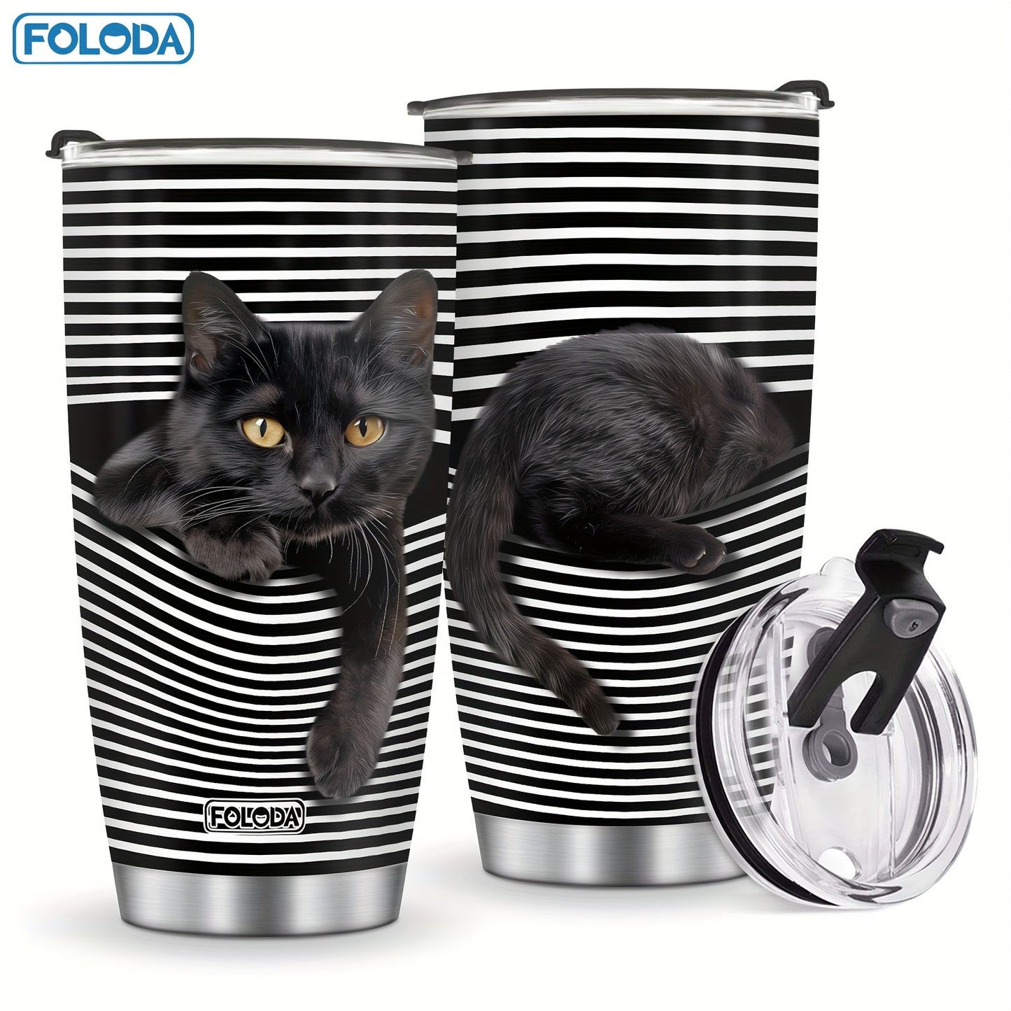 Playful Black Cat Coffee Mug