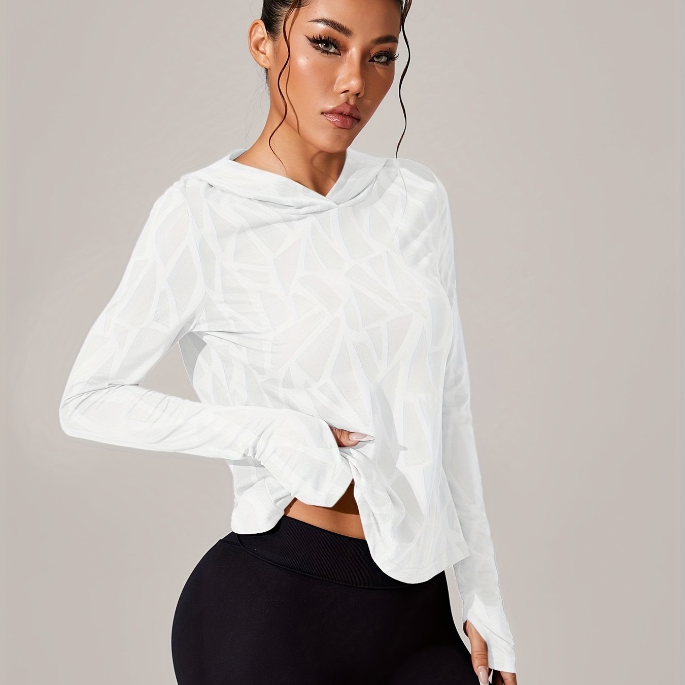 Theodora Hooded Sports Top