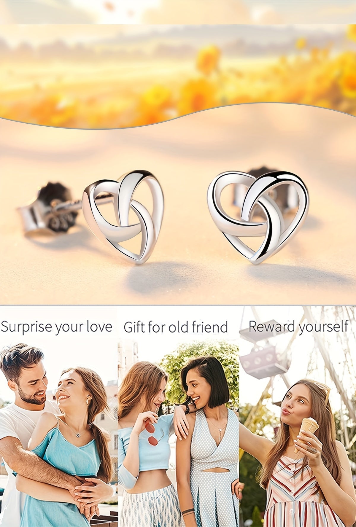 Leilani Heart-shaped Infinite Earrings