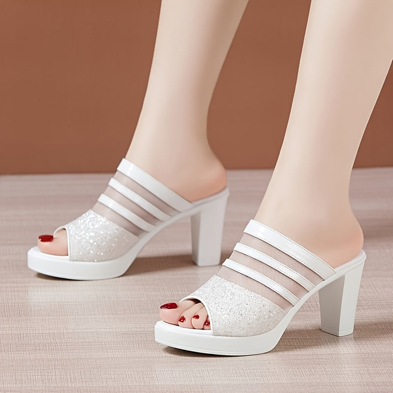 Olfat5 Glitter Sequins Sandals