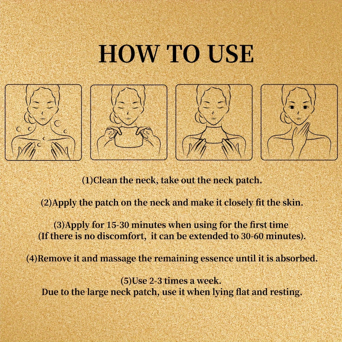 ILISYA 5pcs Golden Collagen Neck Mask