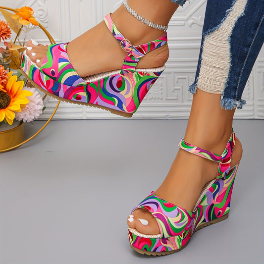 Lili2 Colorful Wedge Sandals