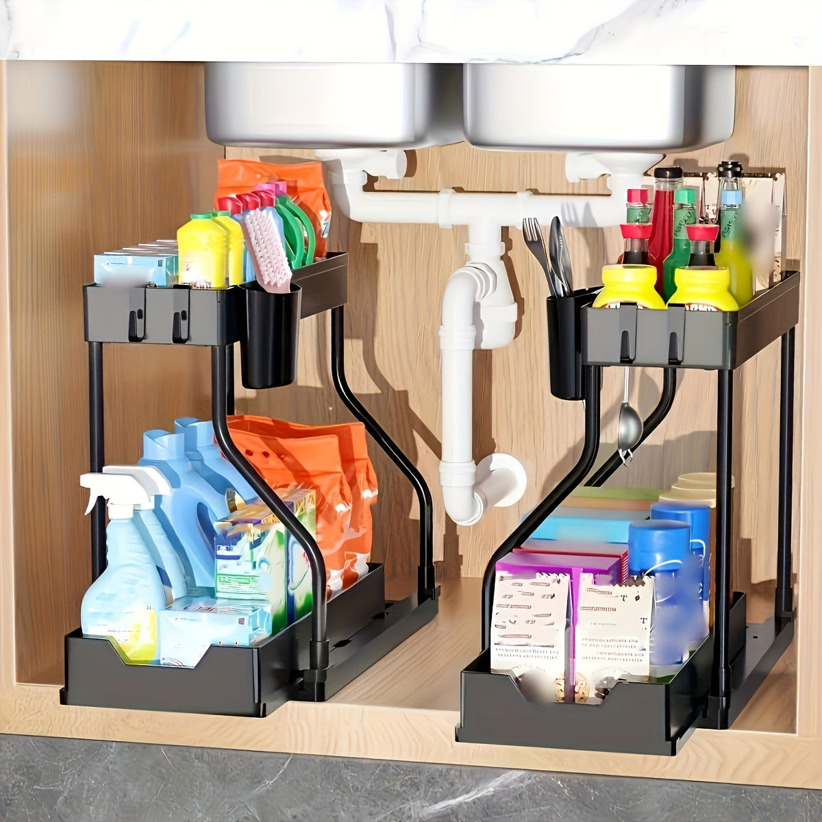 2-Tier Pull-Out Storage Organizer