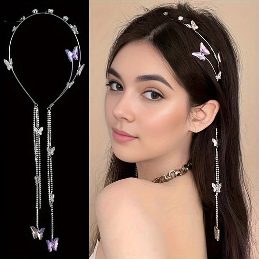 Lewiza Elegant Butterfly Tassel Hairband