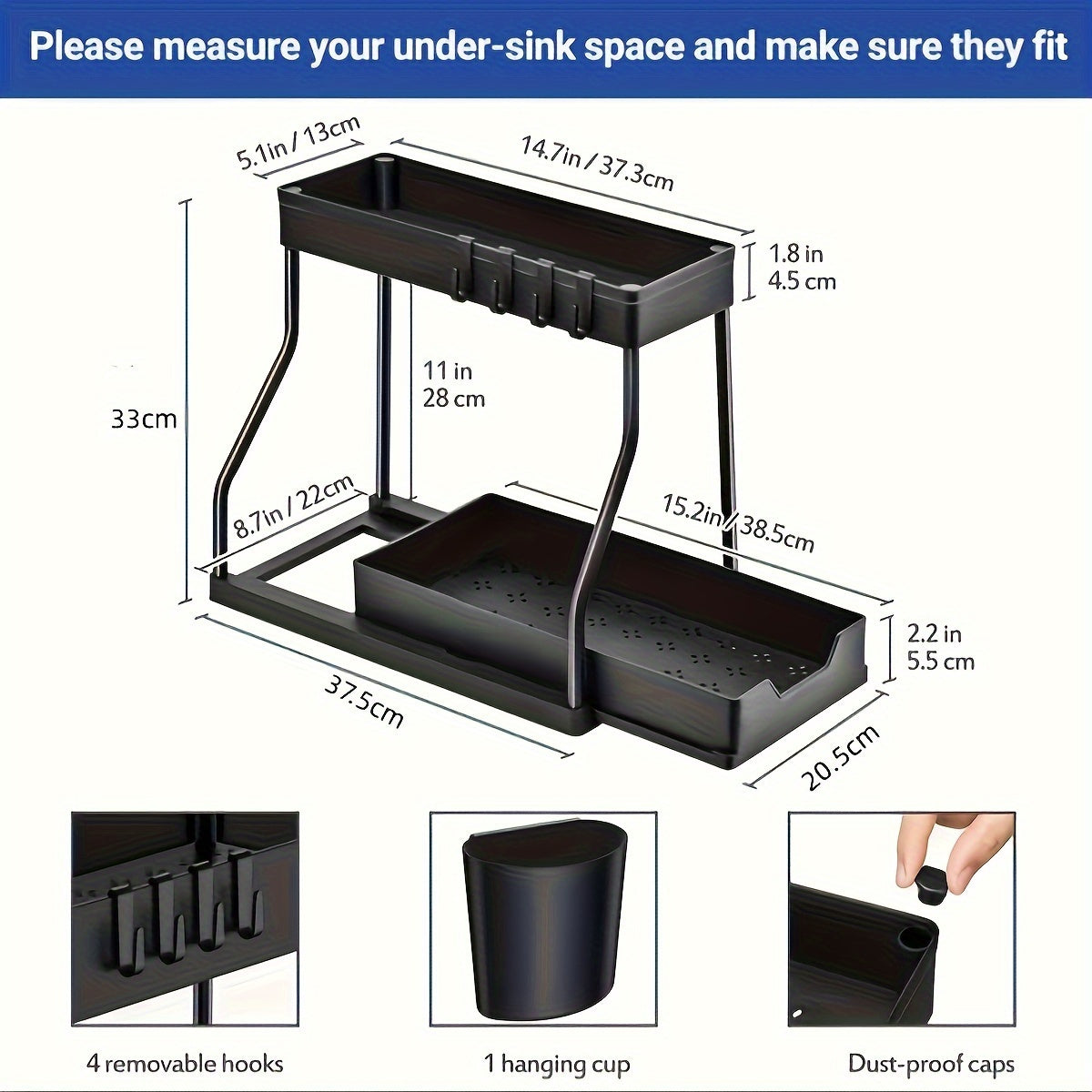 2-Tier Pull-Out Storage Organizer