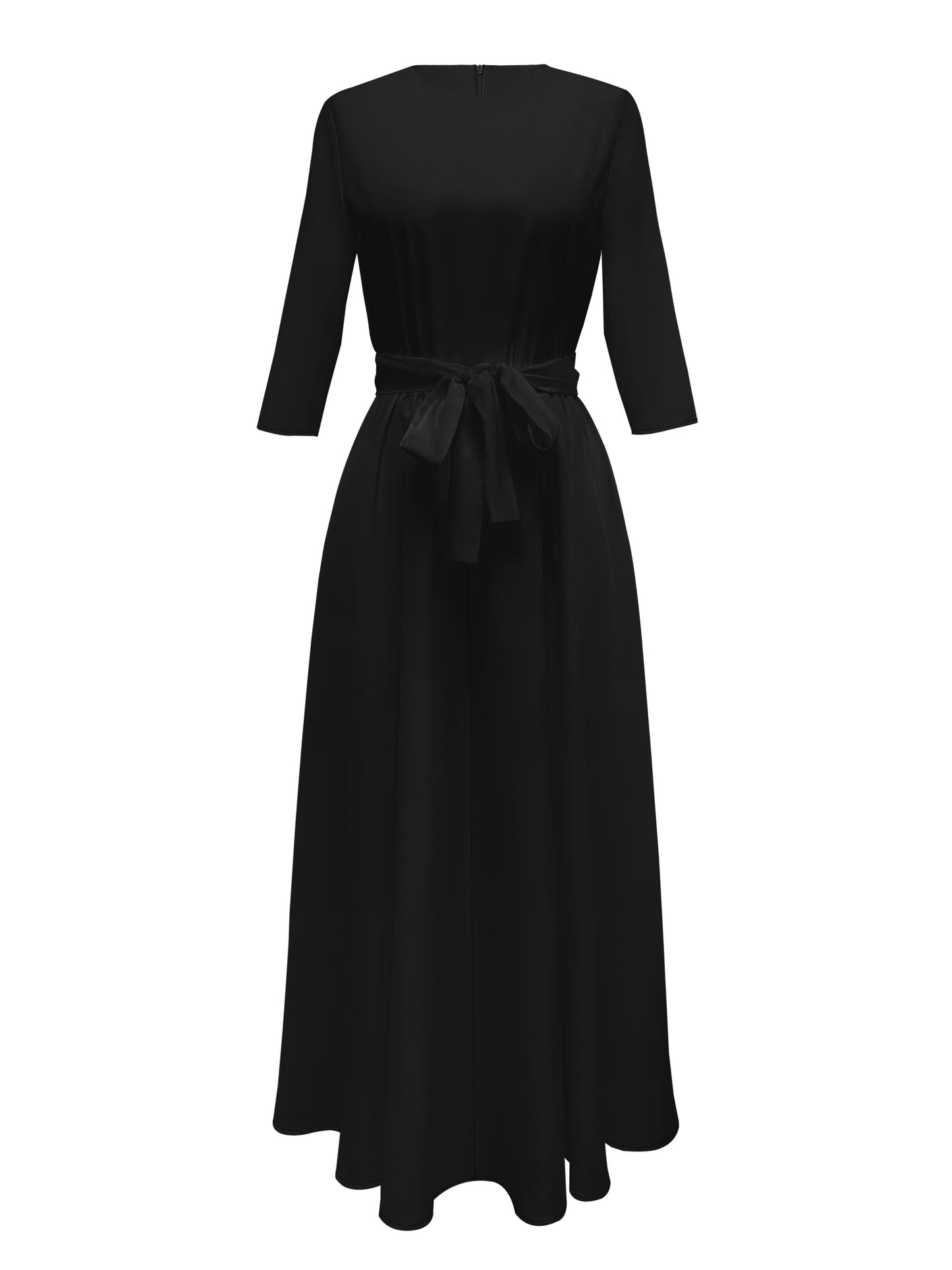 Artemis Crew Neck Belted Dress