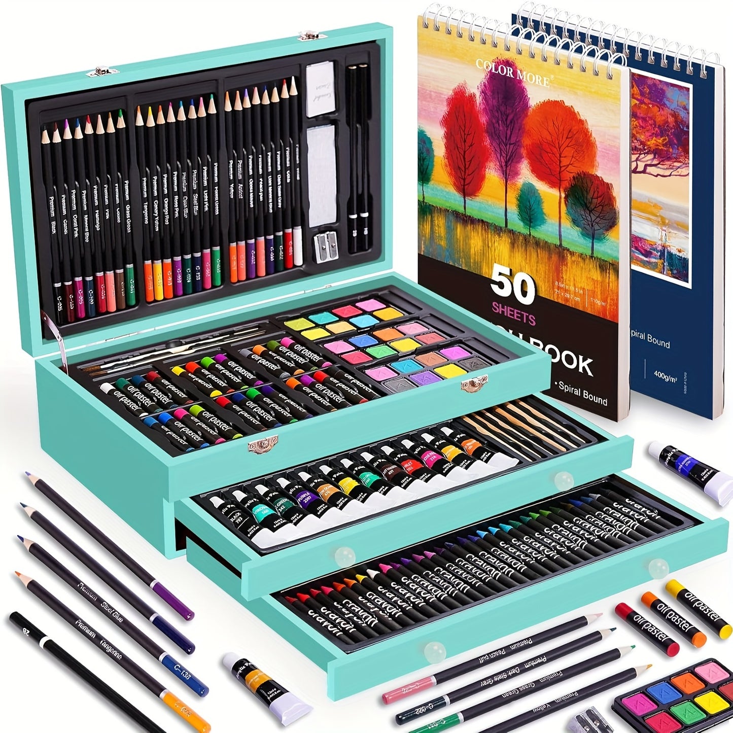 Paradise Colored Pencils Set in Wooden Case